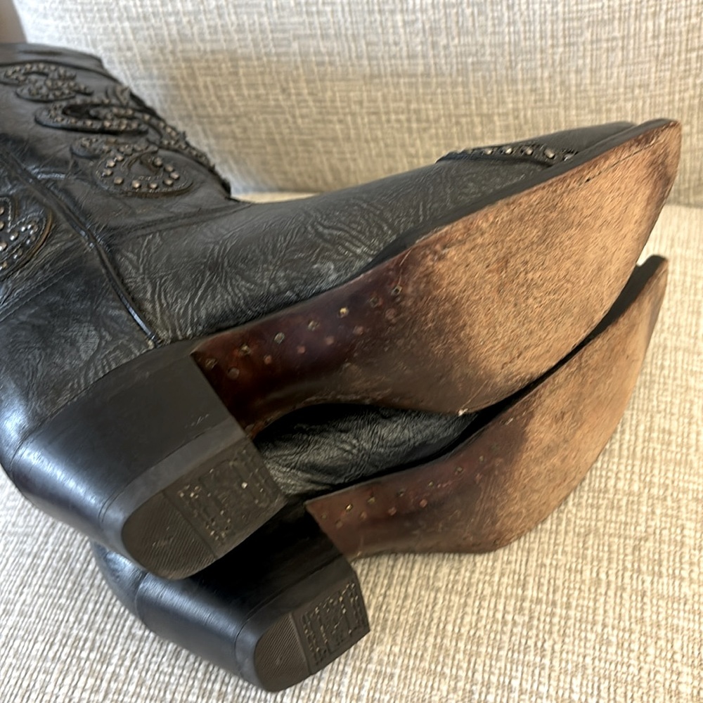 Corral Embroidery Studs Western Cowgirl Boots Pointy Toe A3038 Women's 6.5 - Picture 11 of 12